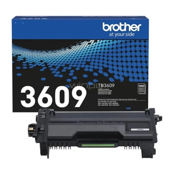 Brother TN3609 black toner 3000 pages. L5510DN-L5660DN-L5915
