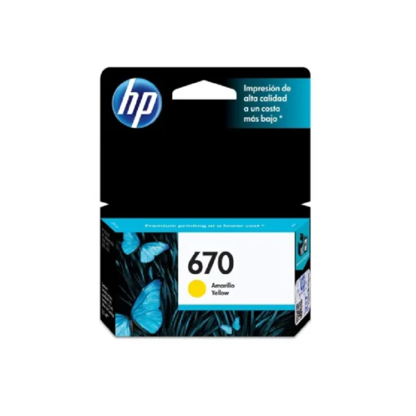 HPc CZ116AL 670 Yellow Ink Cartridge 300 pages